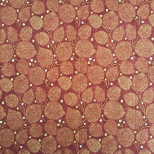 Fat quarter couleur brique Textured Leaves Windham Fabrics image 1