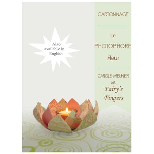 Kit de cartonnage  d'un photophore Lotus