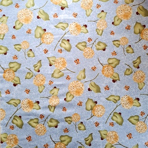 Cupón de tela azul "hortensias" de Red Rooster Fabrics