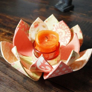 Cartonnage tutorial of a tealight holder image 2
