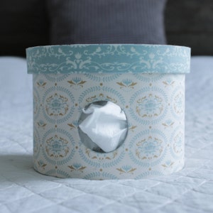 Boîte à mouchoirs ronde en cartonnage