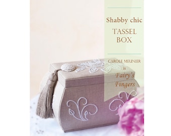 Cartonnage tutorial of a romantic box with a tassel
