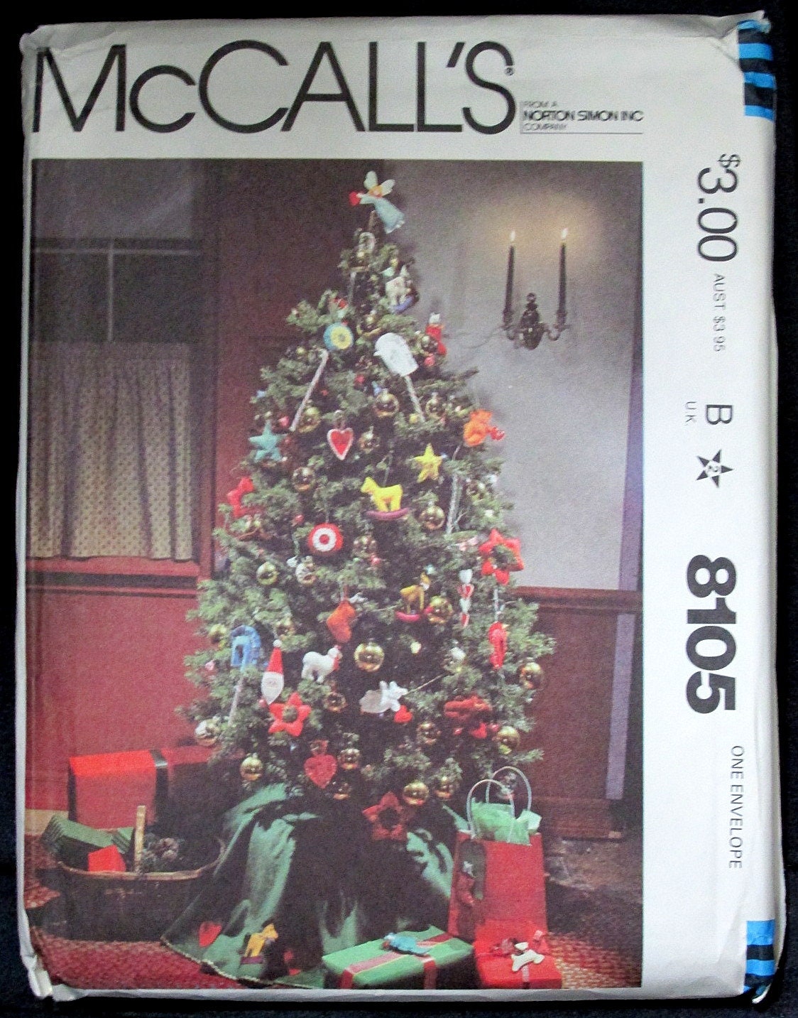 McCalls Christmas sewing pattern felt ornaments angel reindeer Etsy
