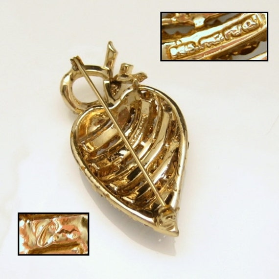 CORO PAT PEND Vintage Brooch Pin Mid Century Larg… - image 5