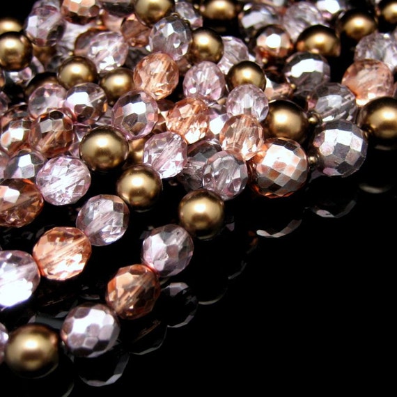 Vintage Glass Beads 2 Multi Strand Necklace 3 Str… - image 4