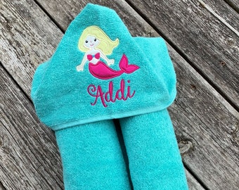 Infant/Kids Hooded Bath Towel - Mermaid