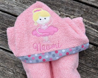 Infant/Kids Hooded Bath Towel - Ballerina