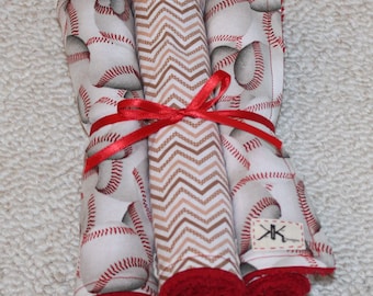 Custom Baseball Burp Cloths