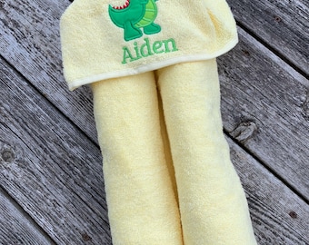 Infant/Kids Hooded Bath Towel - Dinosaur