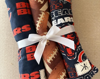 Custom Chicago Bears Burp Cloths