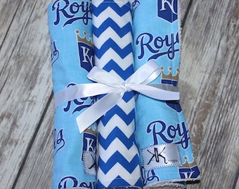 Kansas City Baseball Burp Cloths