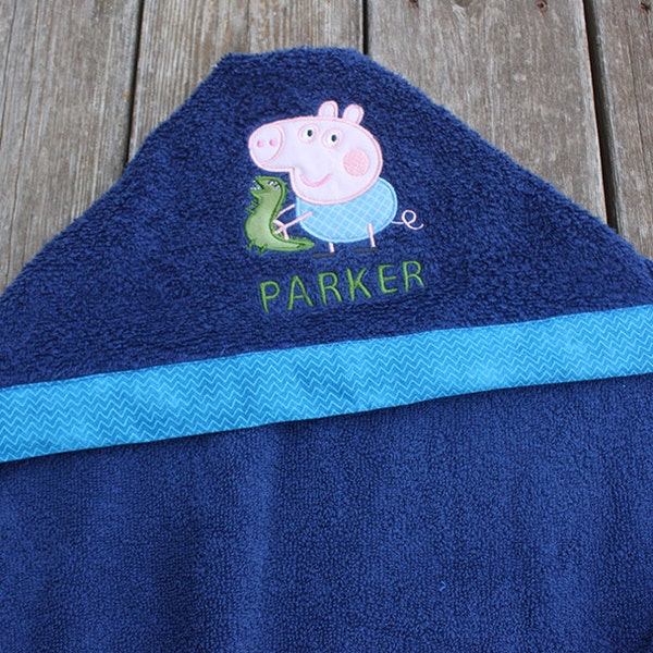 Infant/Kids Hooded Bath Towel - George Pig