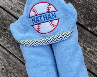 Infant/Kids Hooded Bath Towel - Baseball