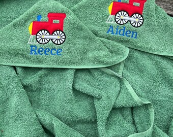 Infant/Kids Hooded Bath Towel - Train