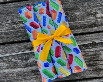 Custom Blocks Burp Cloth Set - You pick your colors