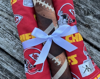 Custom Kansas City Chiefs Burp Cloths