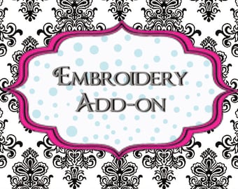 Add Embroidery Personalization
