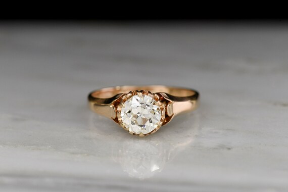 Antique Victorian Engagement Ring C. Late 1800s Early 1900s