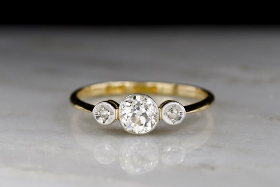 Antique Victorian Engagement Ring: Early 1900s Tw… - image 1
