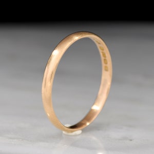 1858, Birmingham, England: Antique Victorian 22K Gold Wedding or Stacking Band from the 1800s image 3