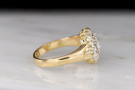 Antique Victorian Old Mine Cut Diamond Ring with … - image 3