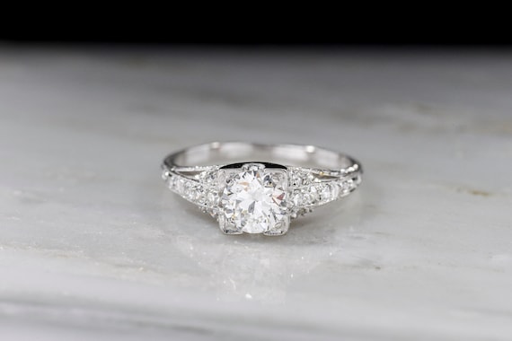 Vintage Engagement Ring: 1920s - Early 1930s Art … - image 1