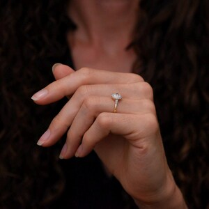 Gilded Age Two-Toned Cluster Ring with a Floral-Patterned Transitional Cut Diamond Center image 7
