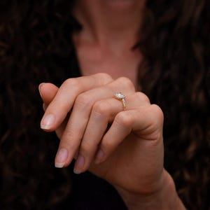Gilded Age Two-Toned Cluster Ring with a Floral-Patterned Transitional Cut Diamond Center image 8