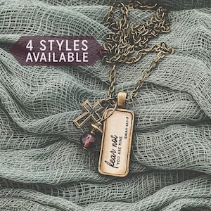Fear not necklace for her Bible verse gift for women jewelry faith over fear Isaiah 43 pendant