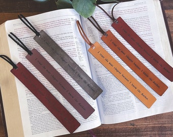 Leather Bookmark - I trust the next chapter because I know the Author | Pastor, Husband Christian gifts for men Religious Graduation gift
