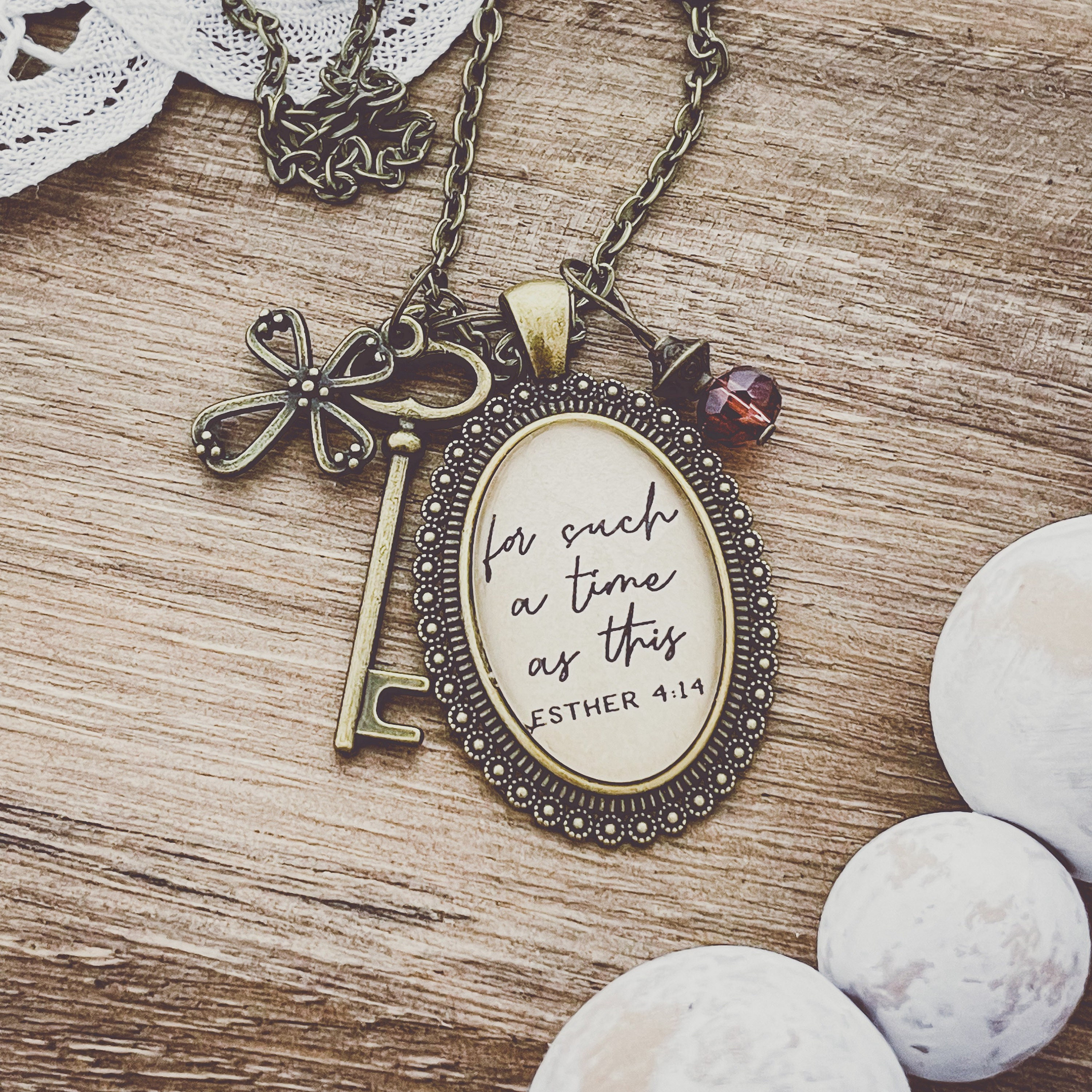 For such a time as this - Esther 4:14 | Gift for Mom, Sister, Daughter, Wife or Friend | Bible verse Jewelry