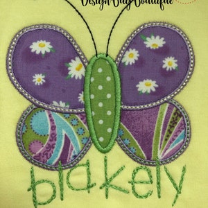 Butterfly Machine Applique Design