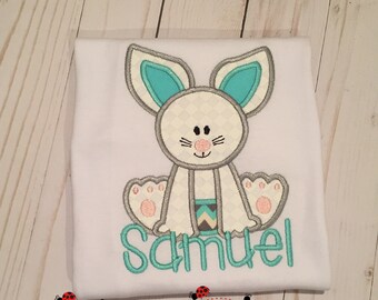 Easter Bunny Girl Applique Machine Embroidery Design Baby Bow Spring ...