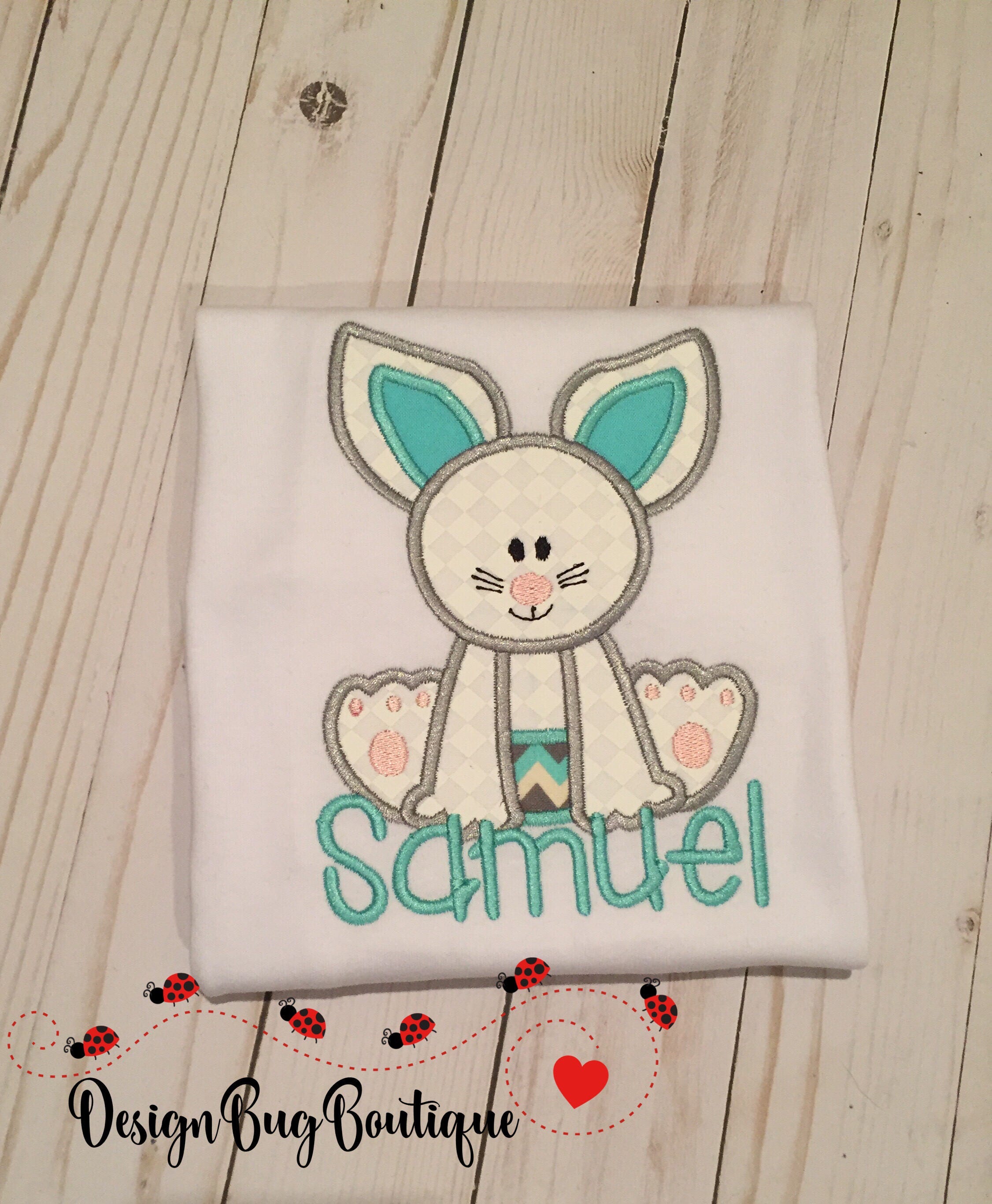 Cute Bunny Machine Embroidery Applique Design - Etsy 日本