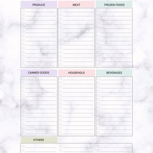 Grocery Shopping List Template - Grocery List, shopping list