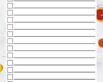 Einfache und niedliche Lebensmittel-Einkaufslisten-Vorlage - Bleib organisiert und kaufe mit Leichtigkeit!