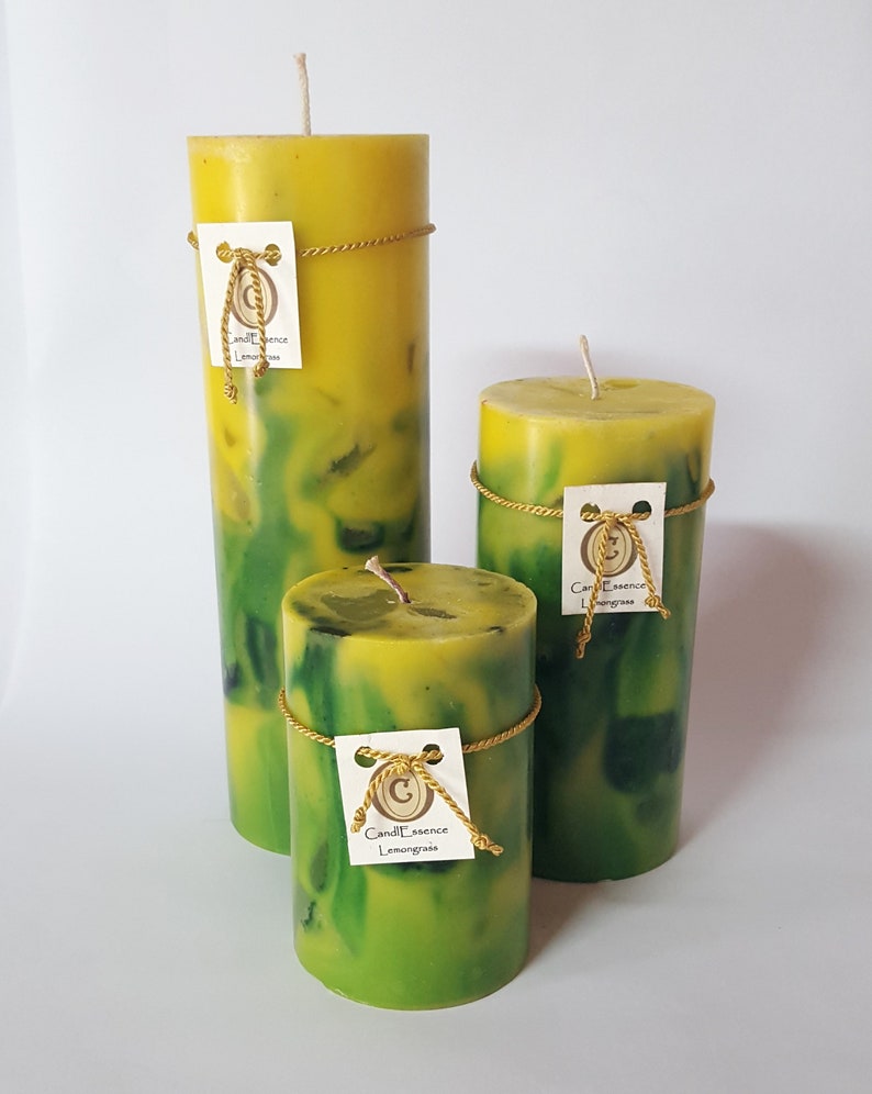 Set of Handmade Scented Pillar Candles Choose Your Scent Etsy