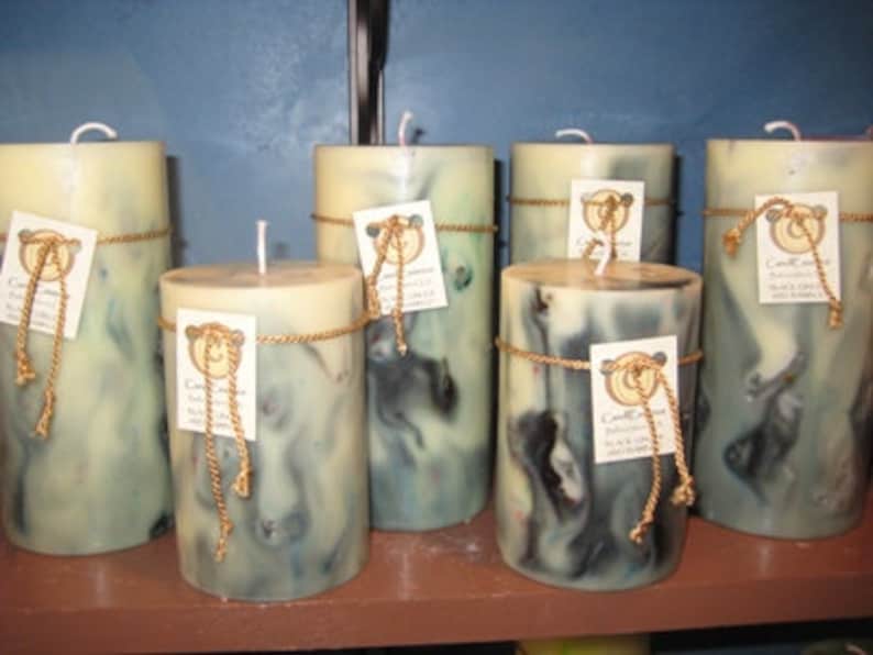 Extremely Long Burning Scented Pillar Candles. Handpoured Etsy