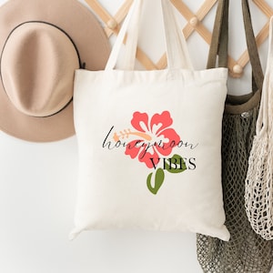 Honeymoon vibes tote bag, tote bag, honeymoon bag, reusable bag, gift for bride, shower gift, honeymoon vibes, bride gift