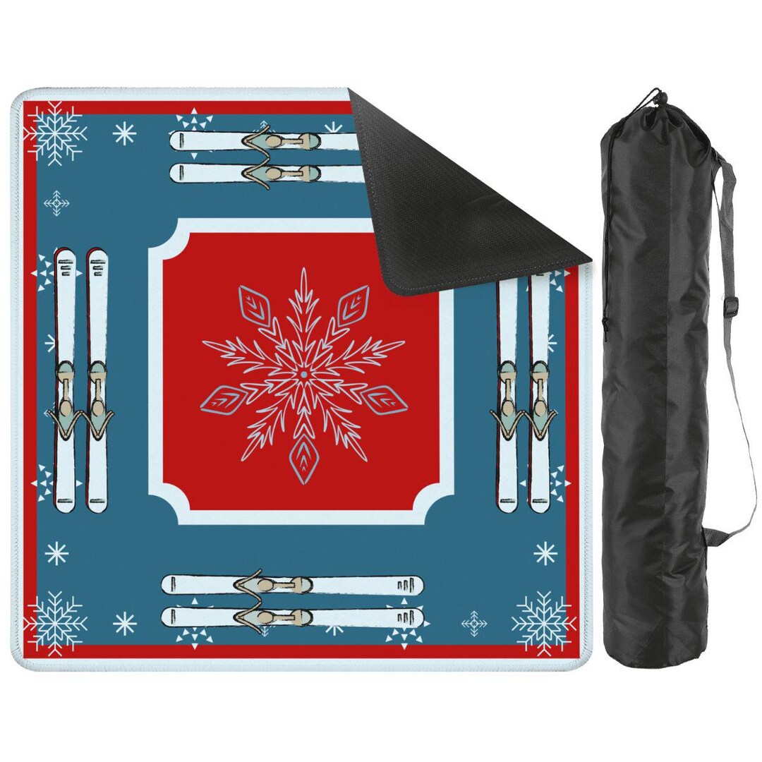 Ski Theme Mahjong Mat, With OR Without Instructions, Winter Theme