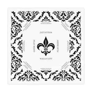 Mahjong Tablecloth with Instructions: Vibrant Polyester Gaming Mat