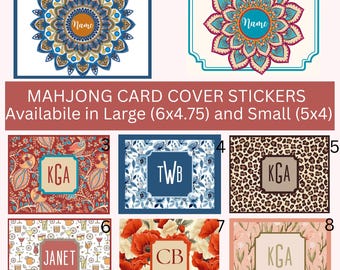 Personalized Mahjong Card Sticker: Removable Vinyl, Water Resistant