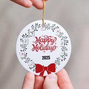 Mahjong Ceramic Christmas Ornament, Mahjong Ornament, Mahjong Gift, Mahjong Prize, Mahjong Holiday Ornament, Gift for Mahjong Player