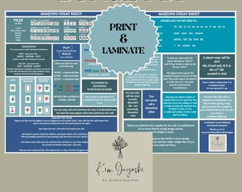 Printable Mahjong Cheat Sheet: Beginner's Guide (PDF & PNG Download)
