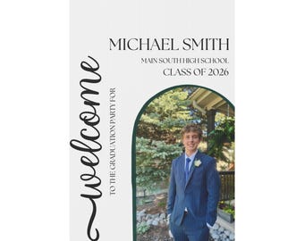 Personalized Graduation Photo Welcome Yard Sign, Plastic Yard Sign | Class of 2026