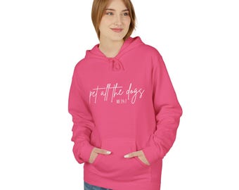 Sudadera Pet All The Dogs 24:7 - Sudadera adorable para amantes de los perros - Sudadera con estampado de huellas de patas para mujer - Regalo para mamás perrunas