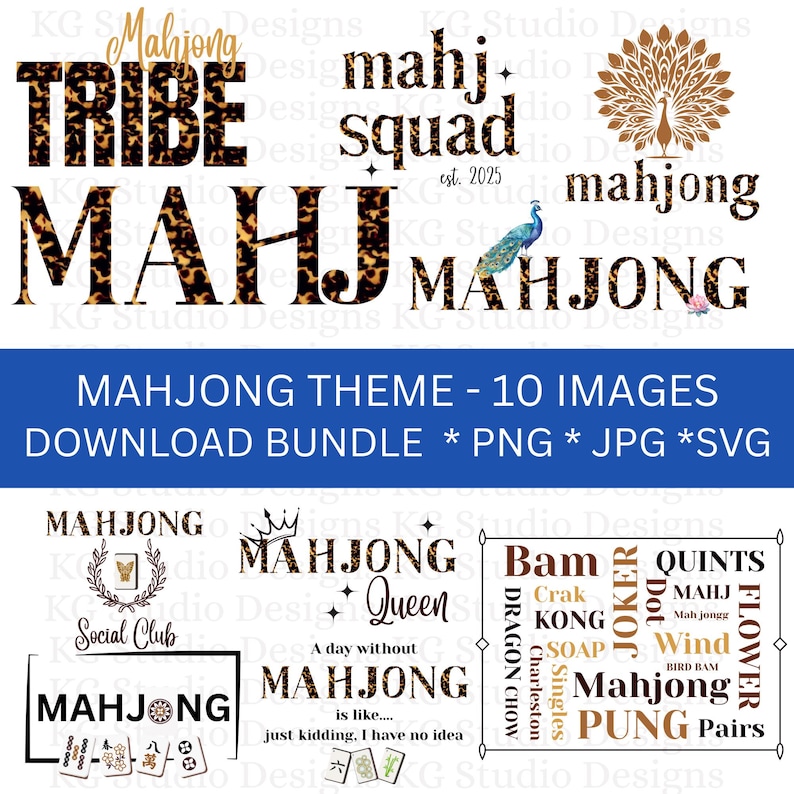 Tortoise Shell Mahjong Bundle: PNG, JPG, SVG Files (digital Download ...
