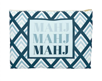 Mahjong Tile Bag: Large Zipper Pouch, Mahjong Enthusiast Gift