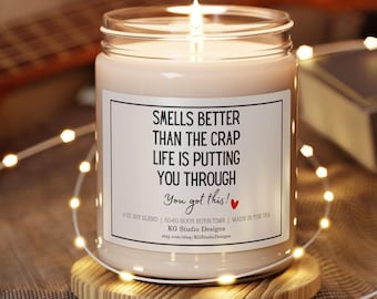 Motivational Scented Candle, Inspirational Quote Candle, Aromatherapy Candle, Self-care Gift, Mental Health Gift, Get Well Candle