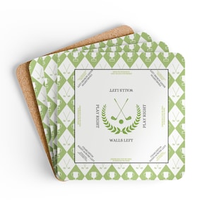 Coaster Set, Mahjong Theme Coaster, Game Night Gift, Housewarming Present, Table Protection, Coffee Table Decor